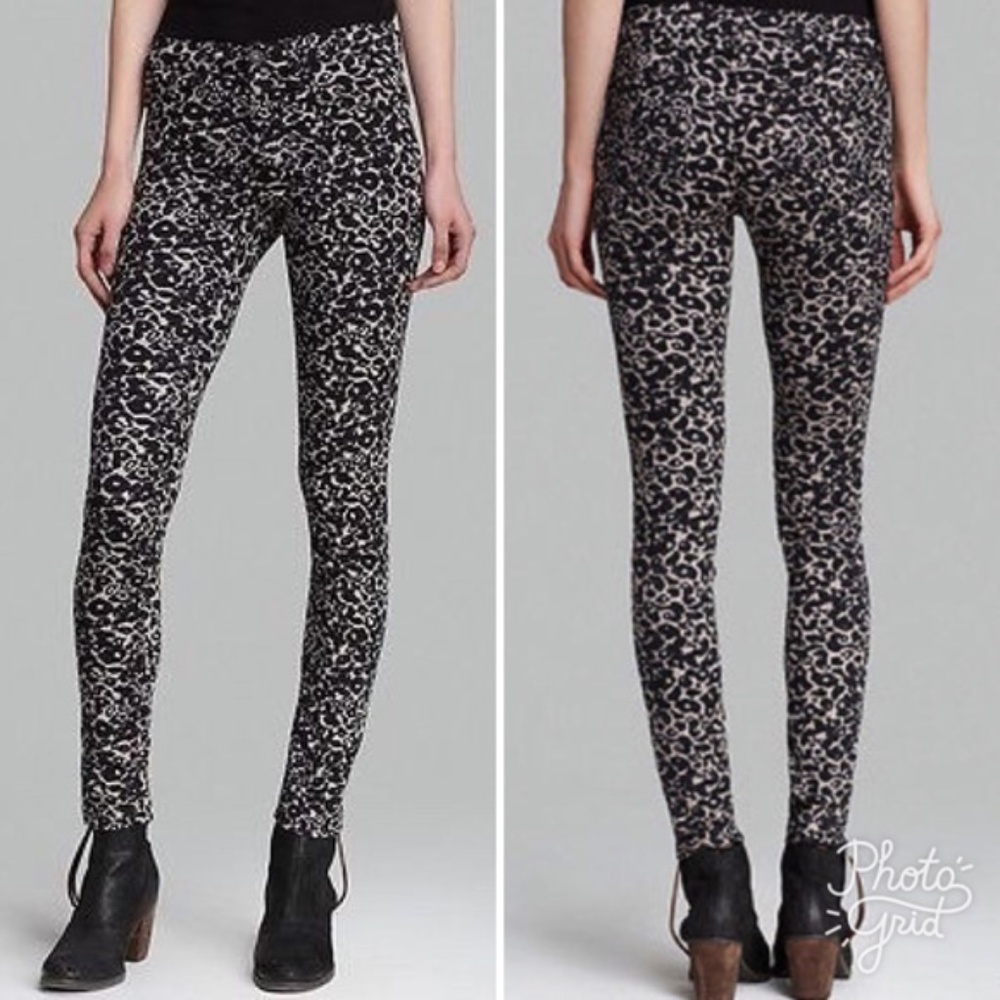 Rag & Bon Leopard Amoeba Print Stretch Skinny